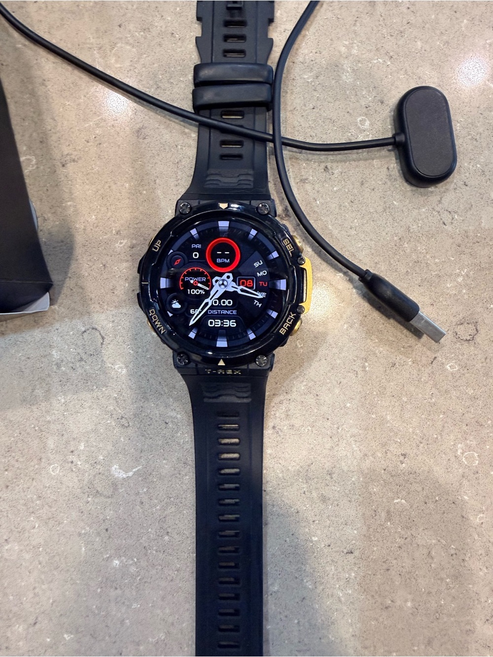 Amazfit T-Rex2 Black Smart Sports Watch with Heart Rate and GPS